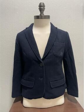 VTG Abercrombie & Fitch Y2K Blue Blazer Wool Blend Jacket M